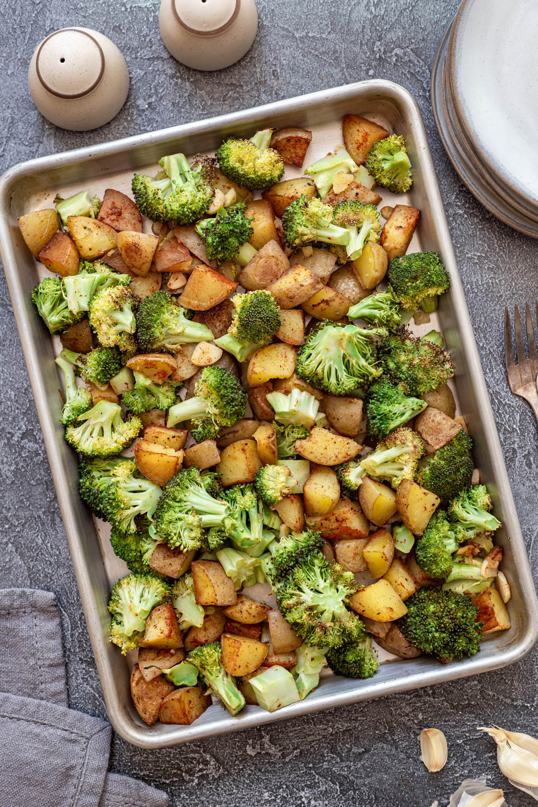Vegan Roasted Broccoli and Potatoes